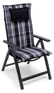 Blumfeldt Elbe, poduszka na krzesło ogrodowe z wysokim oparciem, poduszka na fotel ogrodowy, Dralon, 50 x 120 x 8 cm, 4 x nakładka