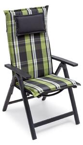 Blumfeldt Donau, poduszka na krzesło ogrodowe z wysokim oparciem, poduszka na fotel ogrodowy, poliester, 50 x 120 x 6 cm