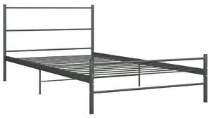 Szare metalowe łózko w stylu industrialnym 90x200 cm K7-B48