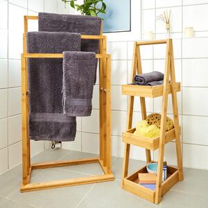 Blumfeldt Stojak na ręczniki, 3 ramiona, 55 x 100 x 24 cm, różna wysokość, bambus