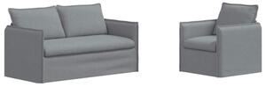 ModuÅowa kanapa jasnoszara z ergonomicznym designem i metalowÄ ramÄ