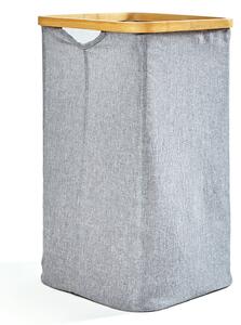 Blumfeldt Kosz na pranie, bambus, bawełna, prosty montaż