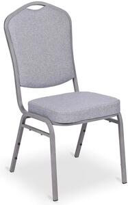 Jasnoszare gładkie krzesło bankietowe - Evio 4X