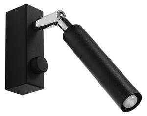 Czarna lampa punktowa 10x3 cm Tiden – Sollux