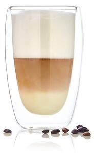 Bambuswald Kubek termiczny do kawy, szklany, 400 ml, wykonany ręcznie, szkło borokrzemowe