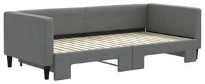 Sofa rozsuwana, ciemnoszara, 90x190 cm, tkanina