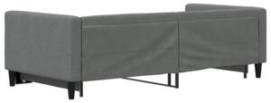 Sofa rozsuwana, ciemnoszara, 90x190 cm, tkanina