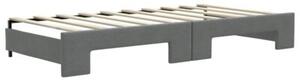 Sofa rozsuwana, ciemnoszara, 90x190 cm, tkanina