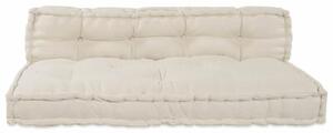 Modularna sofa kremowa z tkaniny - wszechstronny i komfortowy mebel do salonu