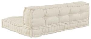 Modularna sofa kremowa z tkaniny - wszechstronny i komfortowy mebel do salonu