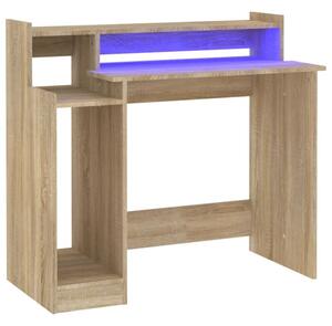 Biurko z podÅwietleniem LED, dÄ b sonoma, 97x45x90 cm