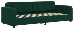 Sofa z materacem do spania, ciemnozielona, 80x200 cm, aksamit