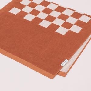 Bawełniany ręcznik plażowy w kolorze terakoty Sunnylife Luxe Games, 175x90 cm