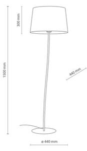 Lampa podłogowa TK Lighting NICOLA Yellow 6645 – metal, abażur 44 cm, E27 LED, 150 cm do salonu i sypialni
