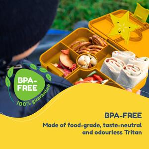 Klarstein schmatzfatz Lite, śniadaniówka, lunchbox, 6 przegródek, 20,8 x 4,5 x 15 cm, nie zawiera BPA, Tritan