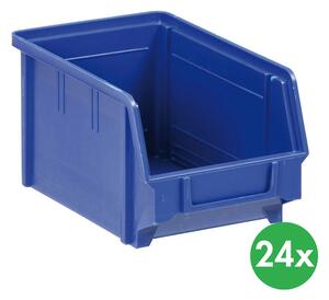 Plastikowe pojemniki BASIC typ B, 146 x 237 x 124 mm, 24 szt., niebieskie
