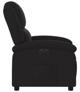 Elektryczny fotel rozkÅadany, czarny, obity tkaninÄ