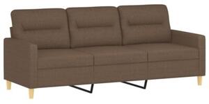Sofa 3-osobowa z poduszkami, brÄ zowa, 180 cm, tkanina