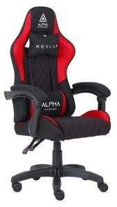 Fotel gamingowy Extreme KEVLAR RED tkanina czarno-czerwona