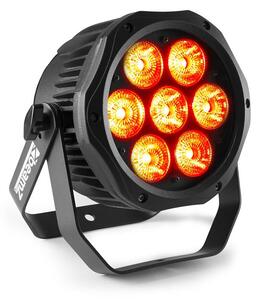 Beamz BWA410, reflektor LED PAR, 7 x LED 10 W 4 w 1 RGBW, wodoodporny, kolor czarny