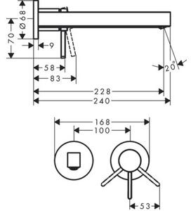 Bateria umywalkowa podtynkowa HANSGROHE Finoris 76050670 Czarny mat
