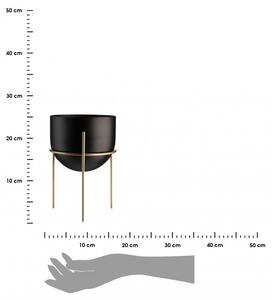 Kwietnik stojący złoto czarny 25 cm LOFT