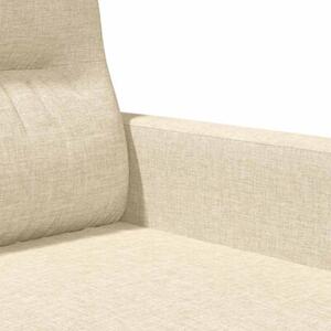 Sofa, 2-osobowa kremowa, 140 cm, tapicerowana tkaninÄ