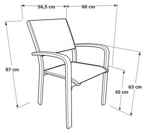 Zestaw 4 beżowych krzeseł ogrodowych Ezeis Zephyr