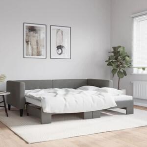Sofa rozsuwana, ciemnoszara, 90x200 cm, tkanina