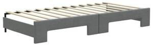Sofa rozsuwana, ciemnoszara, 90x200 cm, tkanina