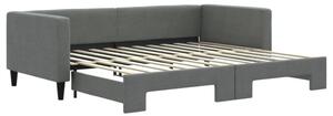 Sofa rozsuwana, ciemnoszara, 90x200 cm, tkanina