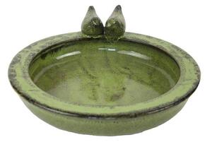 Poidełko dla ptaków ceramiczne zielone
