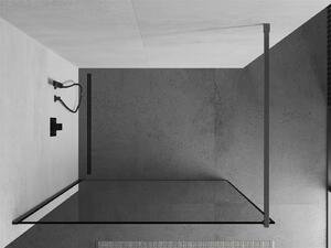Mexen Kioto ścianka prysznicowa Walk-in 50 x 200 cm, czarny wzór 8 mm, gun gray szczotkowany - 800-050-101-66-70
