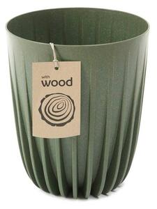 Donica Stripped ECO wood zielona 39xh46 cm