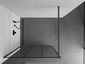 Mexen Kioto ścianka prysznicowa Walk-in 100 x 200 cm, czarny wzór 8 mm, gun gray szczotkowany - 800-100-101-66-77