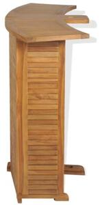 Składany stolik barowy, 155x53x105 cm, lite drewno tekowe