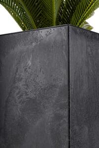 Donica Betonique na kółkach czarny beton H60x40 cm