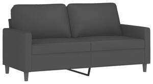 Sofa 2-osobowa, czarna, 140 cm, tapicerowana aksamitem