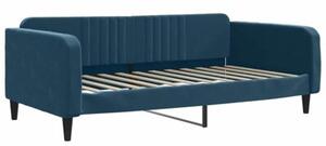 Sofa z materacem do spania, niebieska, 100x200 cm, aksamit