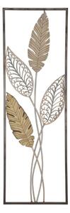 Dekoracja ścienna w złotym kolorze Mauro Ferretti Foglie, 30,5x91 cm