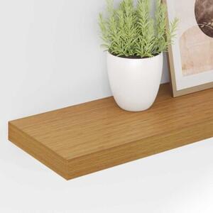 Nowoczesna półka ścienna w beżowym kolorze z materiału drewnopochodnego, 120 cm