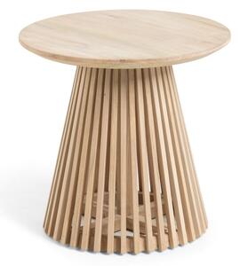 Stolik z drewna tekowego Kave Home Irune, ø 50 cm