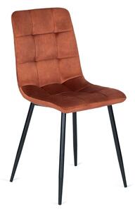 Rude krzesło tapicerowane welurem - Gifo