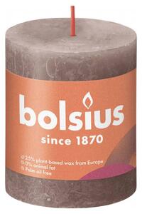 Bolsius Rustykalne świece pieńkowe Shine, 4 szt., 80x68 mm, taupe