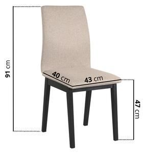 MebleMWM Krzesło do jadalni LUNA 1 tapicerowane + drewniane nogi
