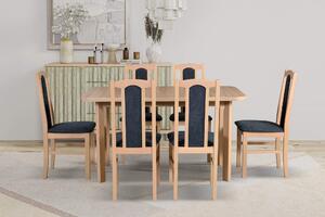 MebleMWM Zestaw stół i 6 krzeseł drewnianych WENUS 2 P + BOS 7