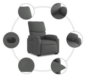 Podnoszony fotel masujÄ cy, elektryczny, rozkÅadany, ciemnoszary