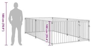 Kojec dla psa, 200 x 400 x 100 cm