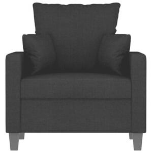 Fotel, czarny, 60 cm, obity tkaninÄ