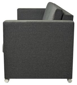 Sofa 3-osobowa tapicerowana tkaninÄ , ciemnoszara